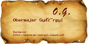 Obermajer Györgyi névjegykártya
